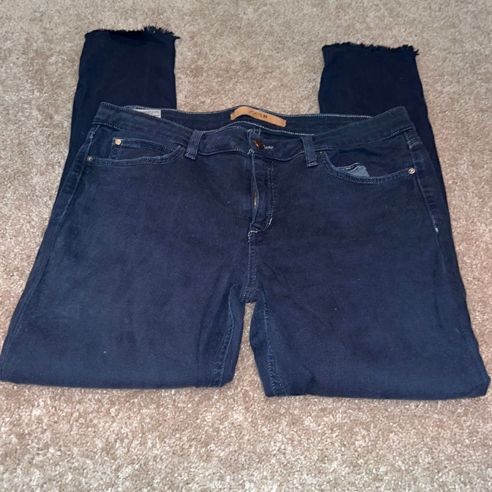 JOE’S JEANS raw frayed hem skinny jeans